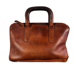RARE Vintage Coach Brown Leather Bag Coach Stamp: 141-2126 Made In NYC